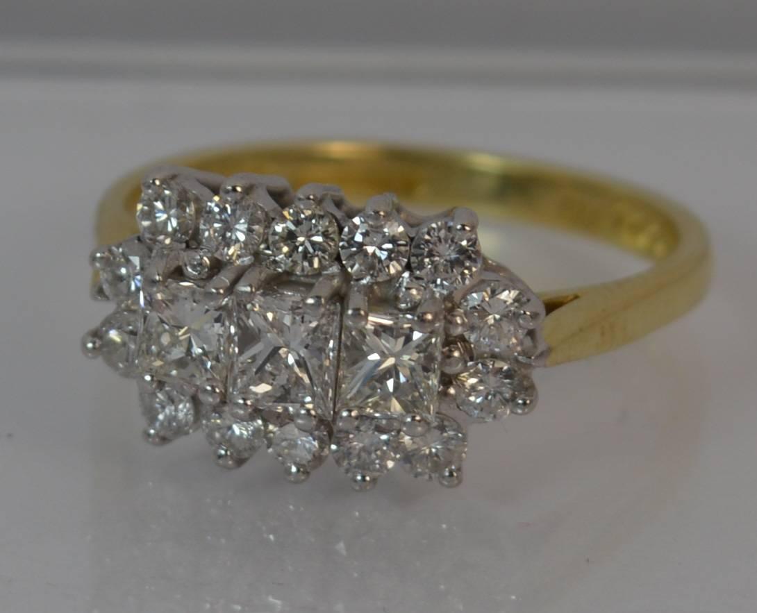 Diamond 18 Carat Gold Cluster Ring 7