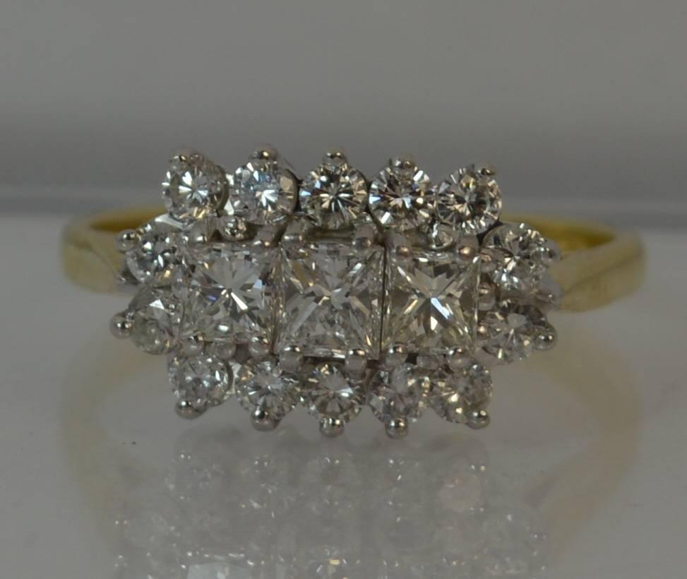 Diamond 18 Carat Gold Cluster Ring 8