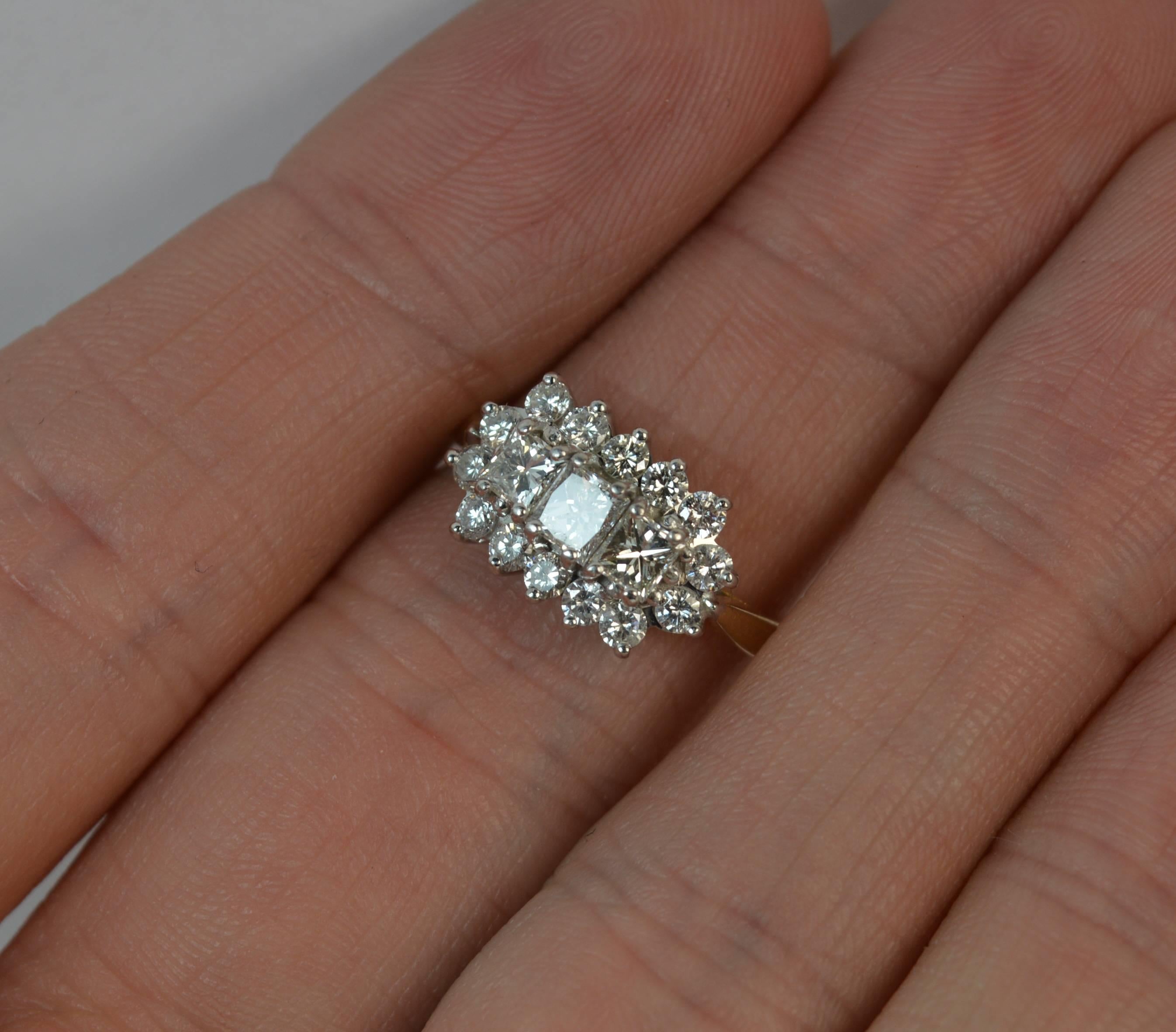 Diamond 18 Carat Gold Cluster Ring 2