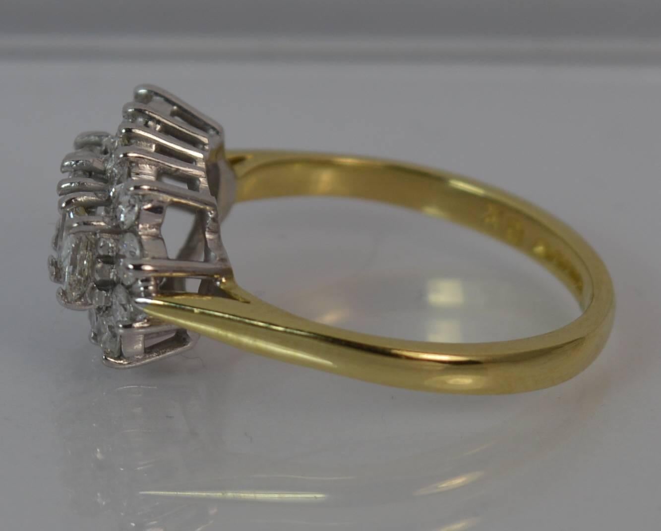 Diamond 18 Carat Gold Cluster Ring 3