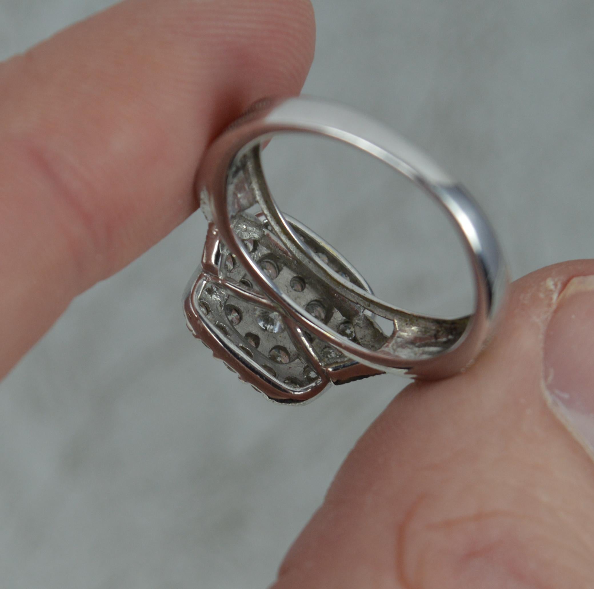 Women's 1.00ct Diamond 9ct White Gold Bridal Set Engagement & Eternity Ring