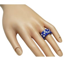 1.00ct Diamond Enamel Gold Ring