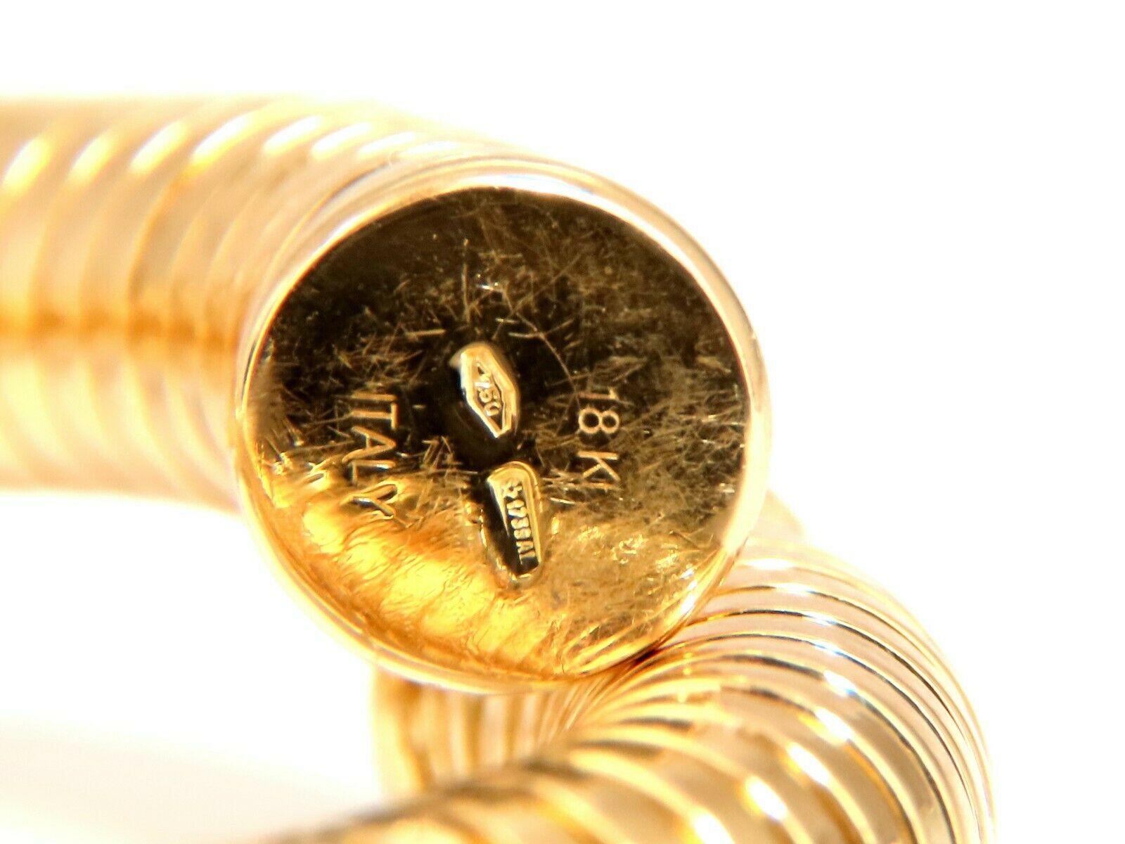 1.00ct Diamonds Ladies Accordion Bangle Bracciale 18 Karat Rolling Rolle Float In condizioni Nuovo in vendita a New York, NY