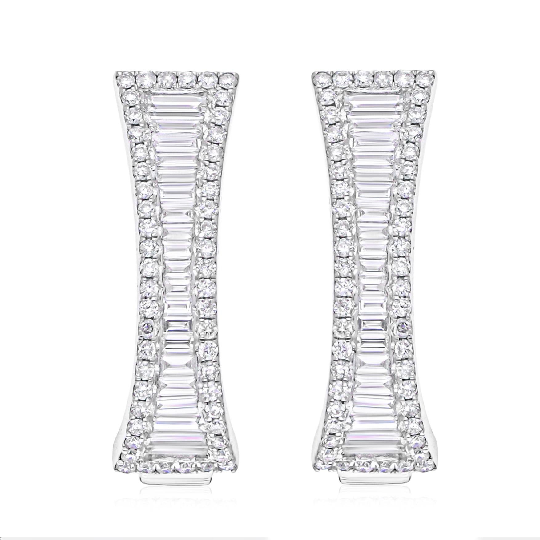 1.00Ct Fine Diamond Wedding Clip-On Ohrringe 18K Solid White Gold Damen im Angebot