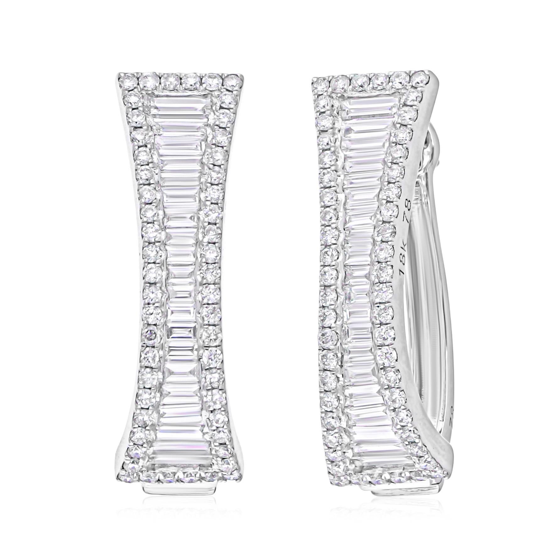 1.00Ct Fine Diamond Wedding Clip-On Ohrringe 18K Solid White Gold im Angebot 1