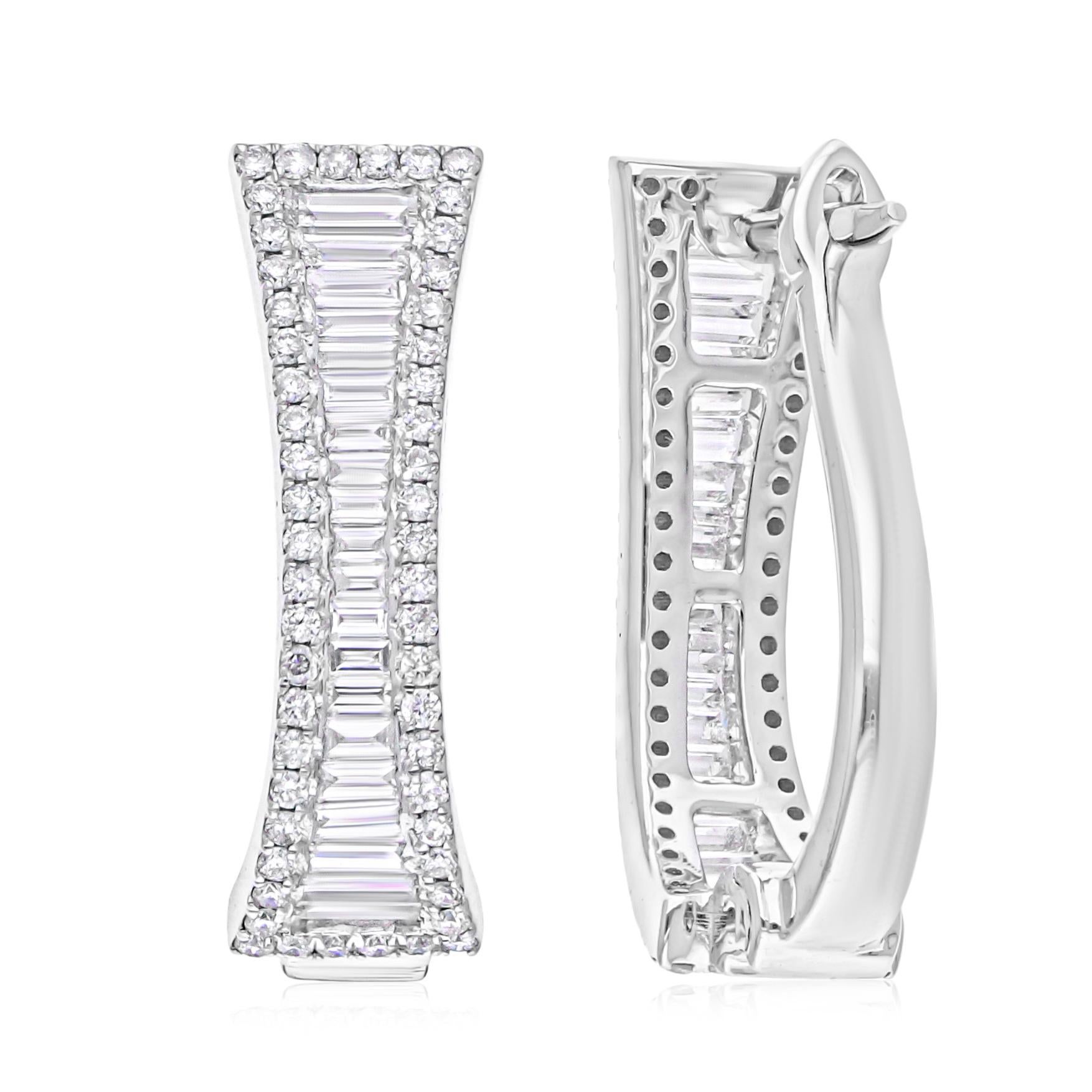 1.00Ct Fine Diamond Wedding Clip-On Ohrringe 18K Solid White Gold im Angebot 2