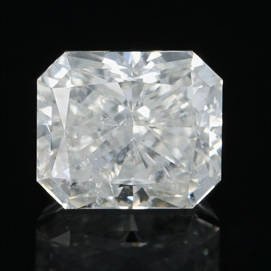 Women's or Men's 1.00 Carat Loose Diamond, Radiant Cut GIA Graded I1 J Solitaire