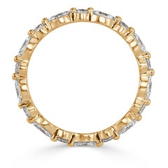 1.00ct Marquise and Round Brilliant Cut Diamond Eternity Band in 18k Champagne