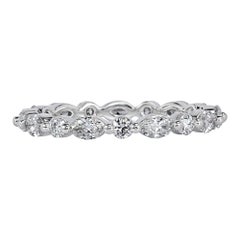 1.00ct Marquise and Round Brilliant Cut Diamond Eternity Band in Platinum