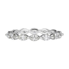 1.00ct Marquise Cut Diamond Eternity Band in 18k White Gold