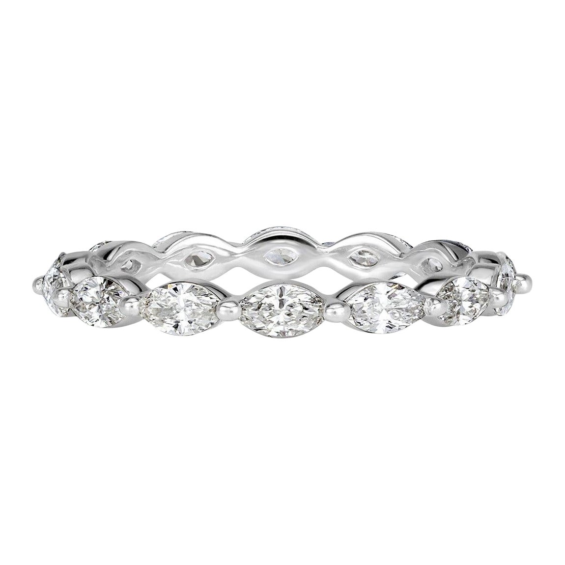 1.00ct Marquise Cut Diamond Eternity Band in Platinum