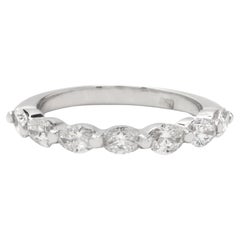 1.00ct Marquise Diamond Band in 14k White Gold