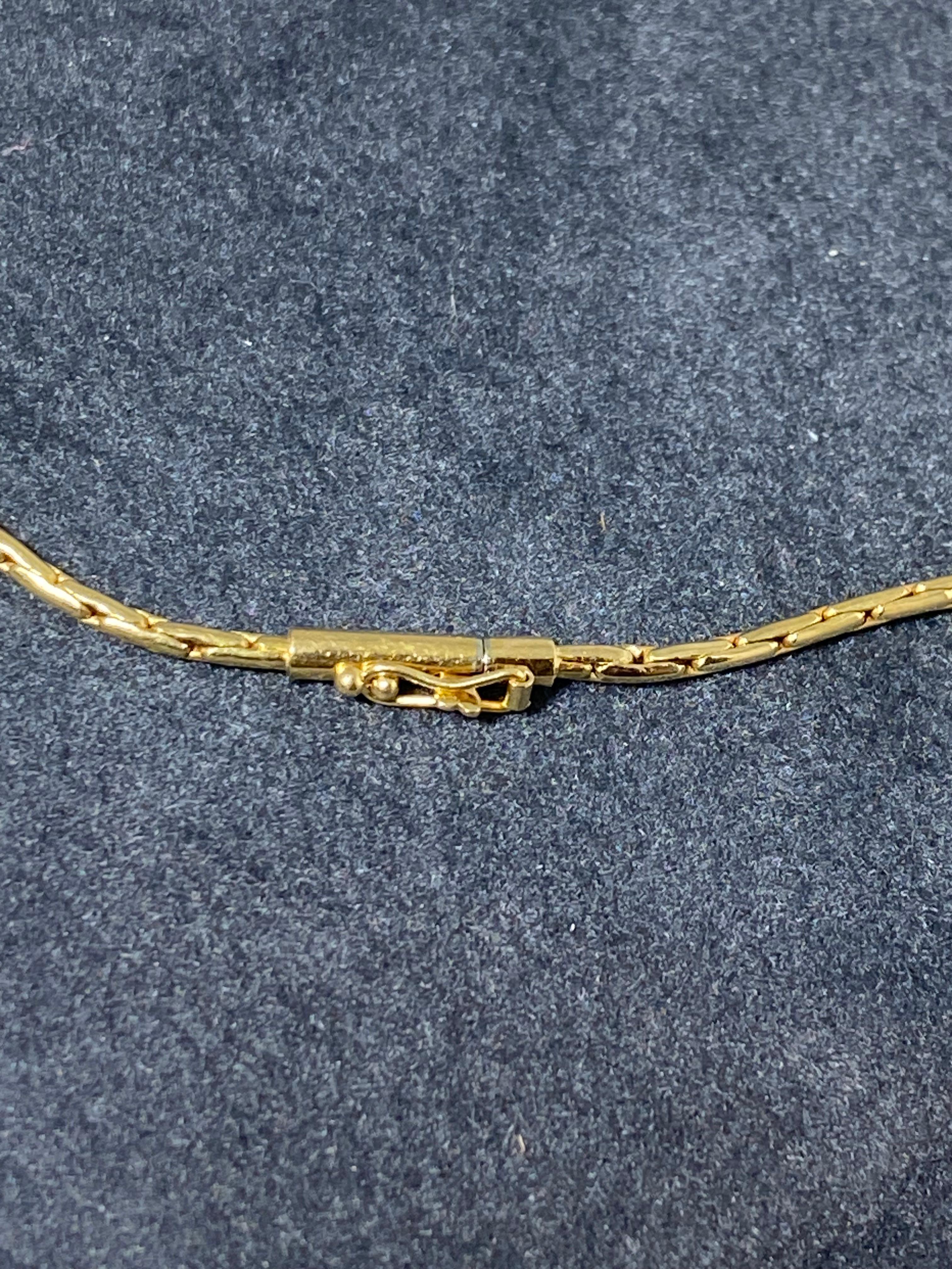 1,00 Karat Marquise-Diamant (x 7) Halskette aus 18 Karat Gelbgold, geschätzt $5900. (Moderne)