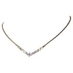 1.00ct Marquise Diamond (x 7) Necklace in 18K Yellow Gold, valued at $5900.