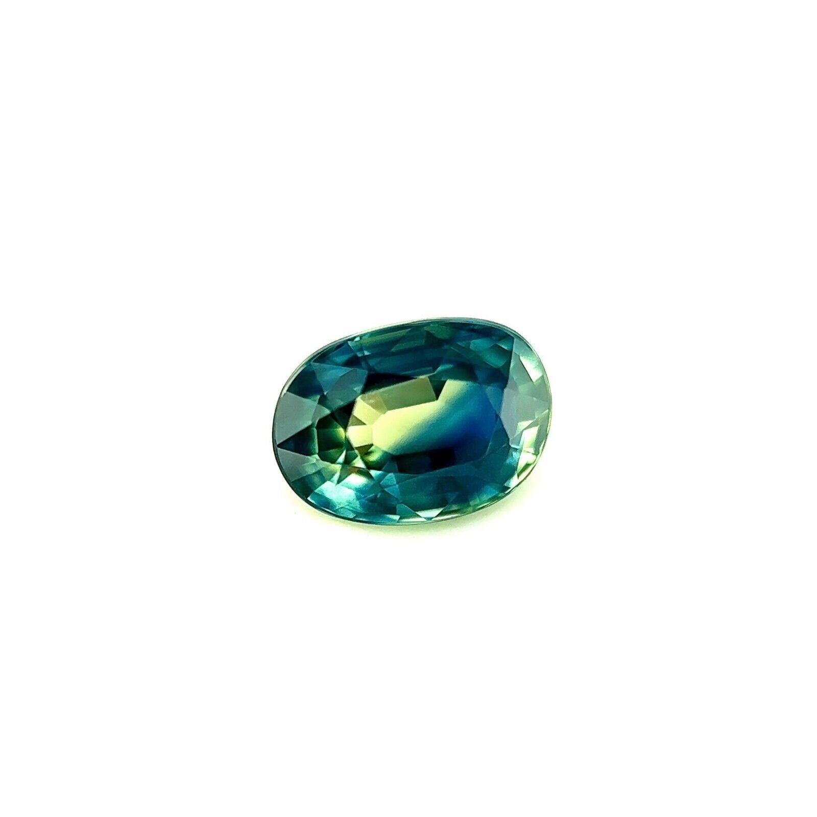 Saphir thaïlandais ovale de 1,00 carat de couleur partielle bleue et verte, taille libre 6,5 x 4,5 mm

Saphir thaïlandais naturel de couleur bleu-vert.
1,00 carat avec une belle et unique couleur vert bleu parti et une excellente clarté, une pierre