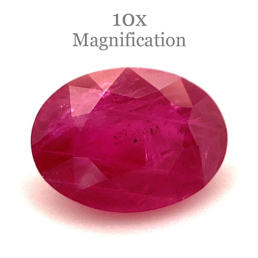 1.00ct Oval Red Ruby from Mozambique For Sale 7