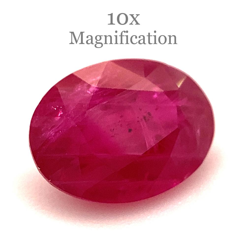 1.00ct Oval Red Ruby from Mozambique For Sale 8