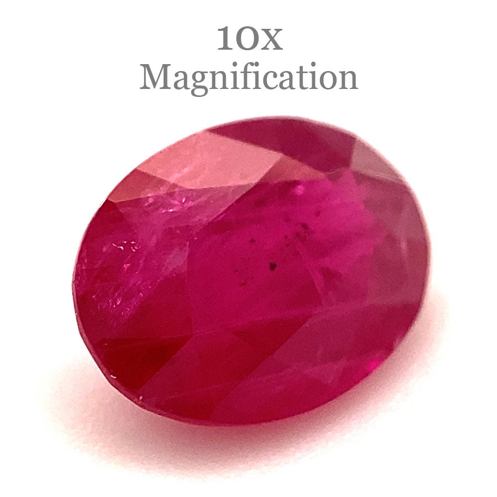1.00ct Oval Red Ruby from Mozambique For Sale 9