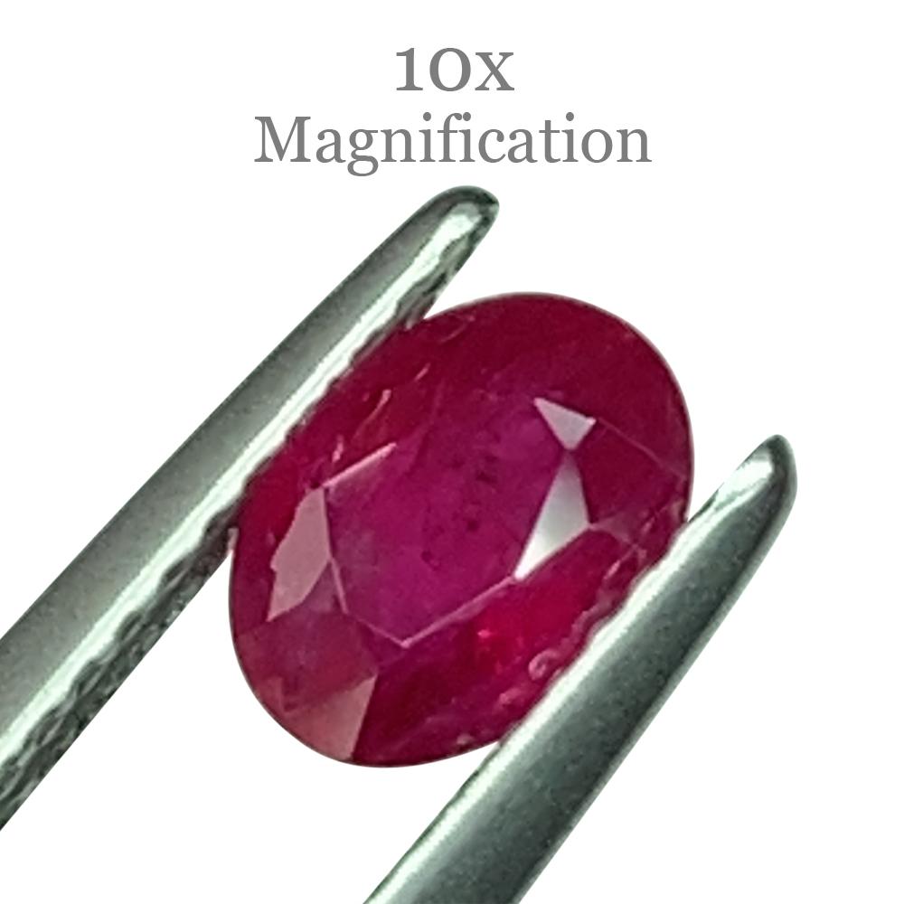 Brilliant Cut 1.00ct Oval Red Ruby from Mozambique For Sale