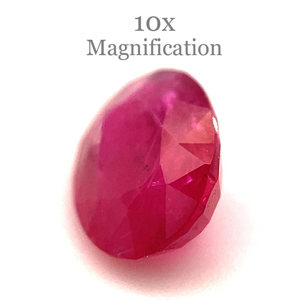 1.00ct Oval Red Ruby from Mozambique In New Condition For Sale In Toronto, Ontario