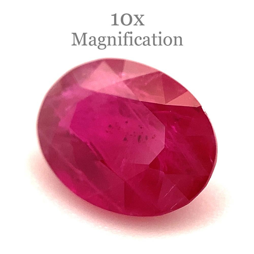 1.00ct Oval Red Ruby from Mozambique For Sale 1