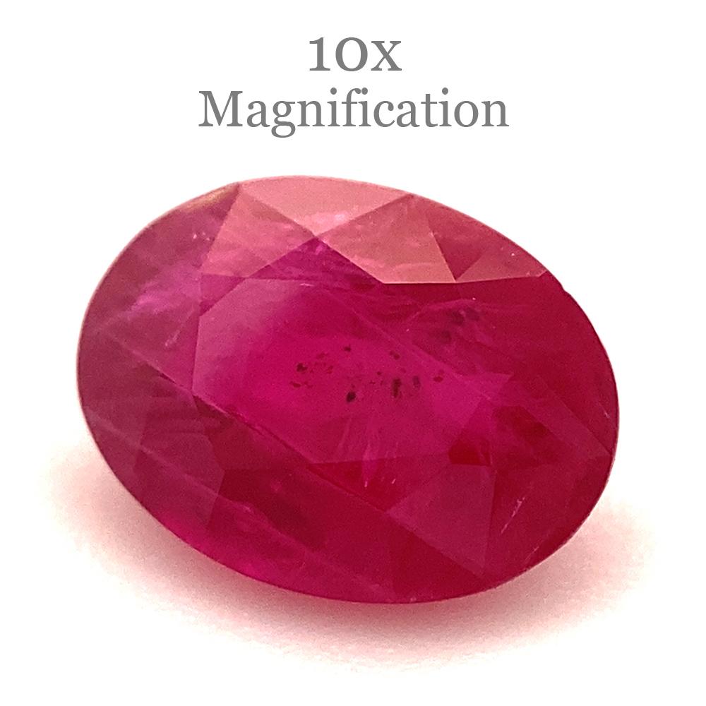 1.00ct Oval Red Ruby from Mozambique For Sale 2