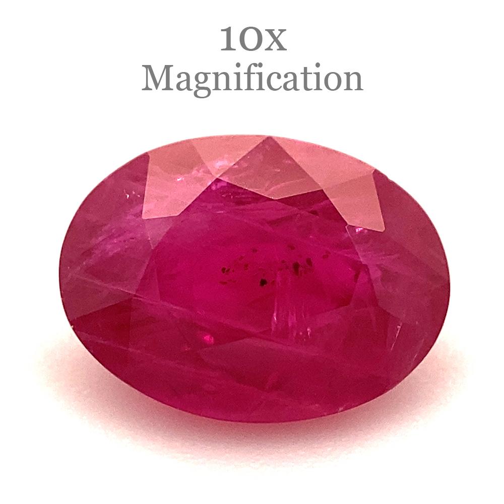 1.00ct Oval Red Ruby from Mozambique For Sale 3