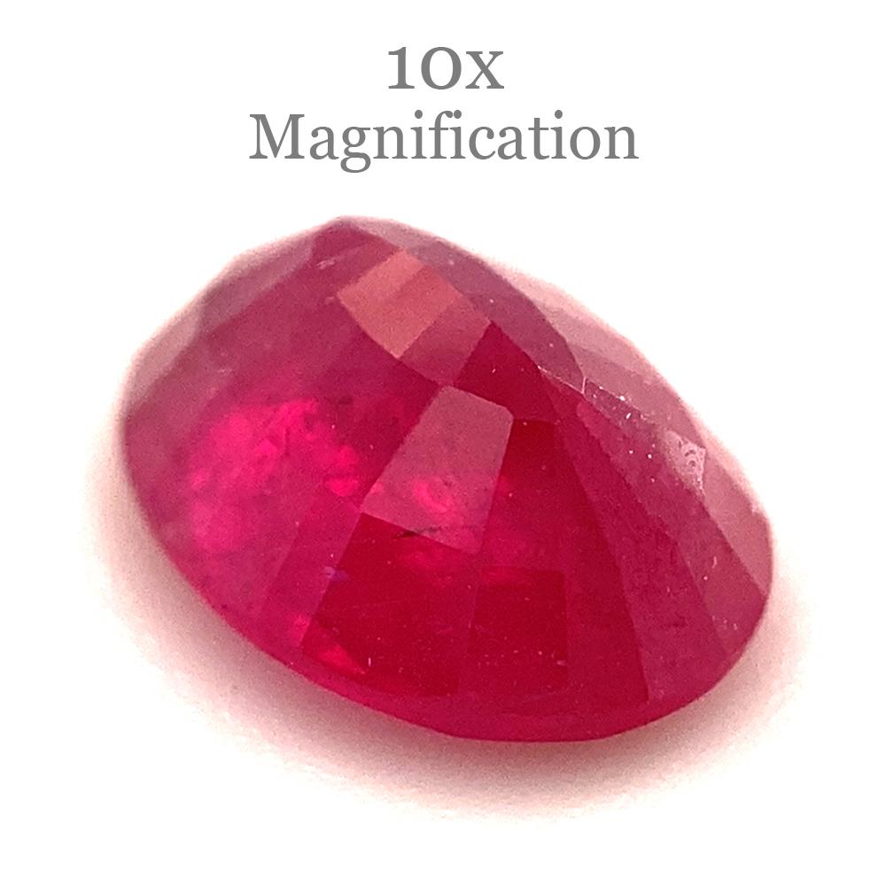 1.00ct Oval Red Ruby from Mozambique For Sale 4