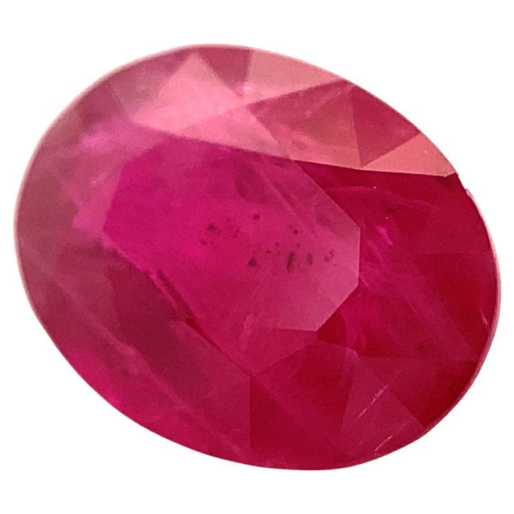 1.00ct Oval Red Ruby from Mozambique For Sale