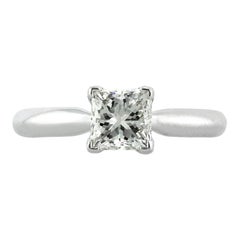 1.00ct Princess Cut Diamond Solitaire Engagement Ring