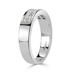 1.00ct Princess Cut Two-Row Diamond Men's Wedding Band