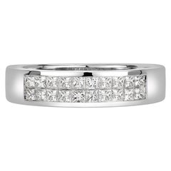 1.00ct Princess Cut Two-Row Diamond Men
s Wedding Band
