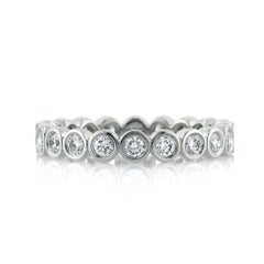 1.00ct Round Brilliant Cut Diamond Bezel Eternity Band in Platinum