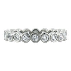 1.00ct Round Brilliant Cut Diamond Bezel Eternity Band in Platinum