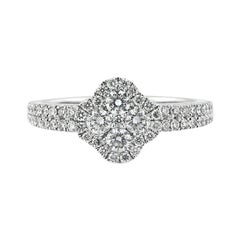 1.00ct Round Brilliant Cut Diamond Cluster Right-Hand Ring