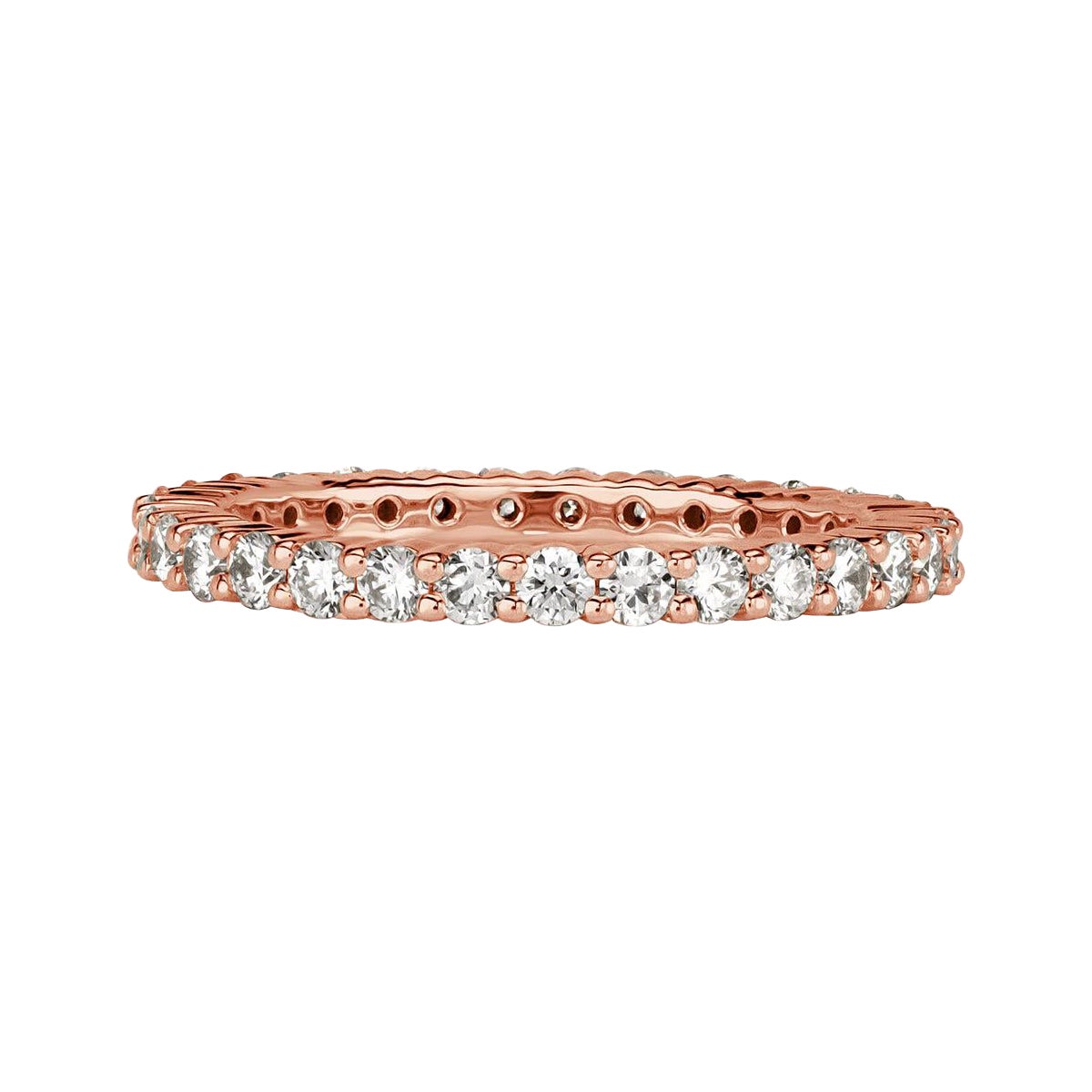 1.00ct Round Brilliant Cut Diamond Eternity Band in 18k Rose Gold