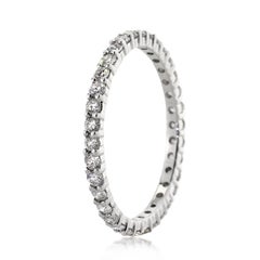 1,00ct Runde Brillantschliff Diamant Eternity Band in 18k Weißgold