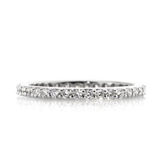 1.00ct Round Brilliant Cut Diamond Eternity Band in 18k White Gold