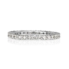 1.00ct Round Brilliant Cut Diamond Eternity Band in 18k White Gold