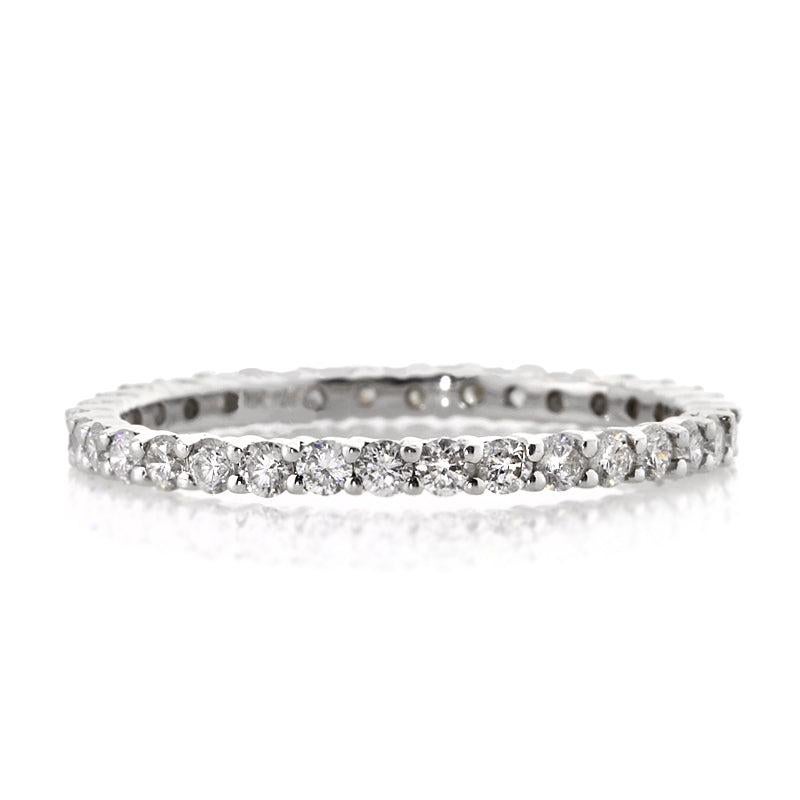 1.00ct Round Brilliant Cut Diamond Eternity Band in 18k White Gold