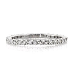 1.00ct Round Brilliant Cut Diamond Eternity Band in 18k White Gold