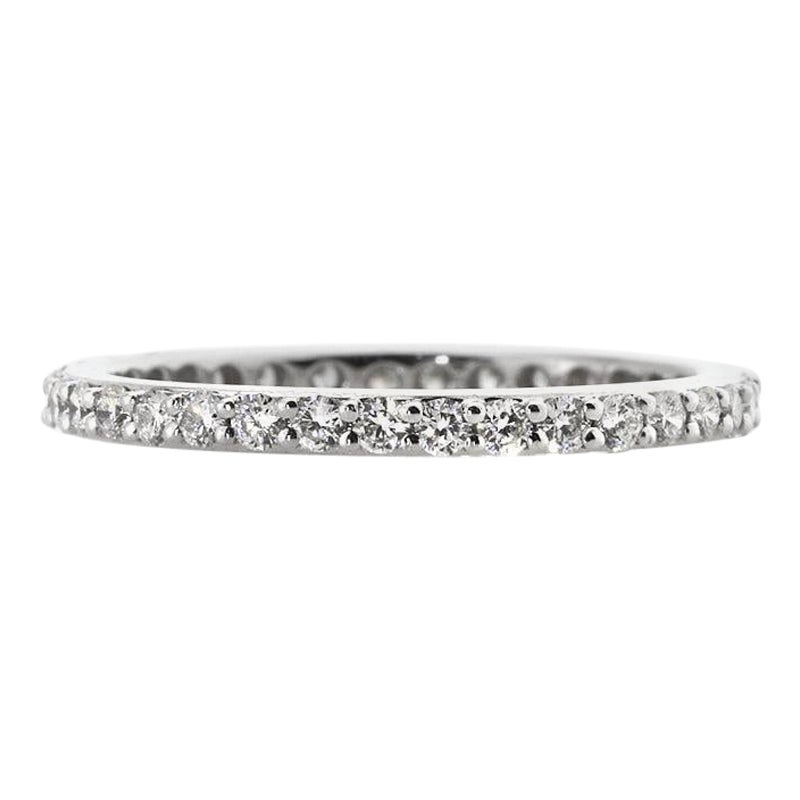 1.00ct Round Brilliant Cut Diamond Eternity Band in 18k White Gold