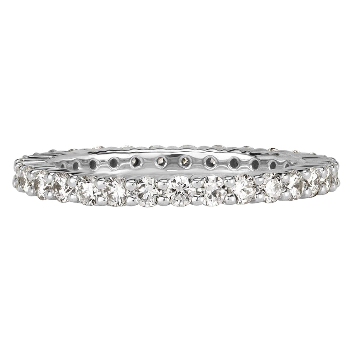 1.00ct Round Brilliant Cut Diamond Eternity Band in 18k White Gold