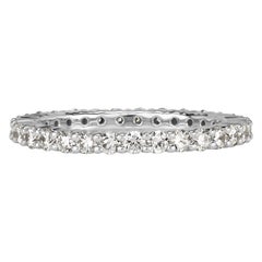 1.00ct Round Brilliant Cut Diamond Eternity Band in 18k White Gold