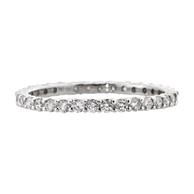 1.00ct Round Brilliant Cut Diamond Eternity Band in 18k White Gold