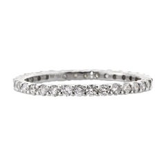 1.00ct Round Brilliant Cut Diamond Eternity Band in 18k White Gold