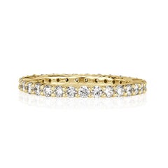 1.00ct Round Brilliant Cut Diamond Eternity Band in 18k Yellow Gold