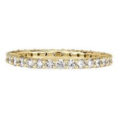 1.00ct Round Brilliant Cut Diamond Eternity Band in 18k Yellow Gold