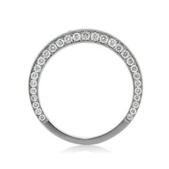 1.00ct Round Brilliant Cut Diamond Three-Sided Band in Platinum
