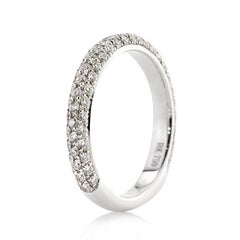 1.00ct diamant rond taillé en brillant jonc de mariage